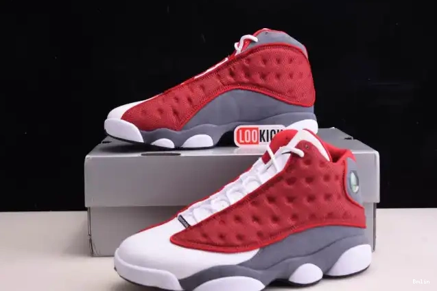 Bmlin shoes 414571-600 Retro Gym Grey Air Jordan 13 Flint Red 0608